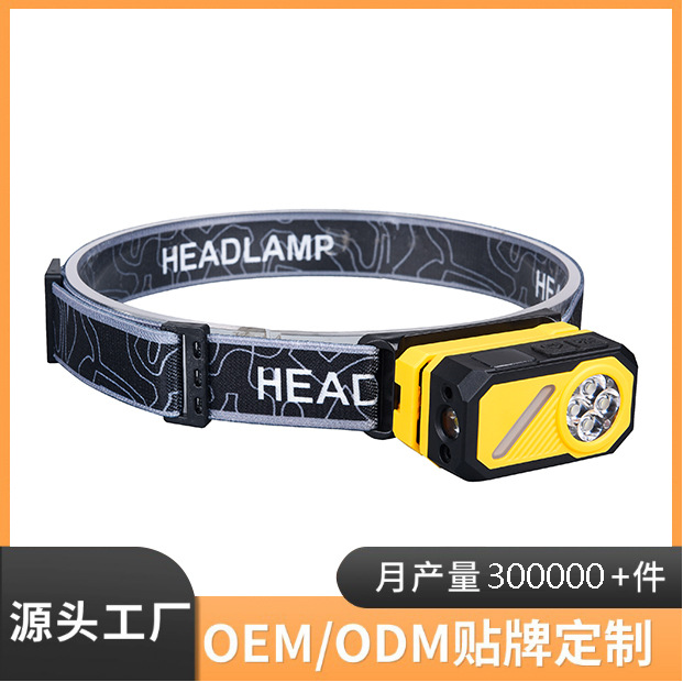 Strong Headlight Induction Clamp Magnetic Attraction Work Light Type-C Charging Digital Display Multi-Functional Induction Headlight Mini 2025 New Model