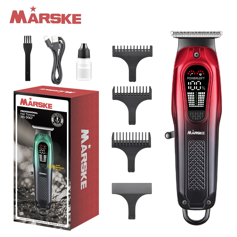 MARSKE MS-5067 Electric Hair Clipper, special hair clipper for hair salons, men's LCD digital display, home hairdressing wonder, self-cutting Item Picture