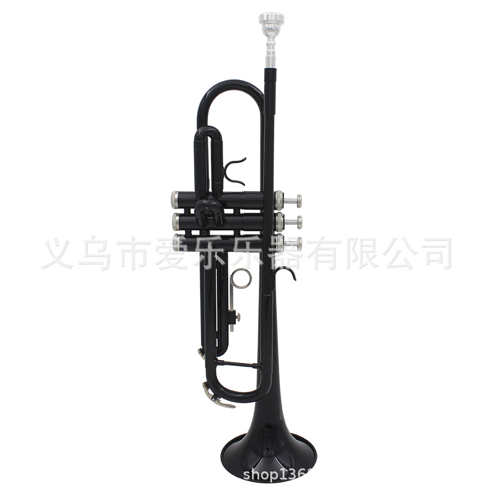 Original manufacturer's black trumpet set for children, students and adults to play the Western instrument Trumpets details Picture