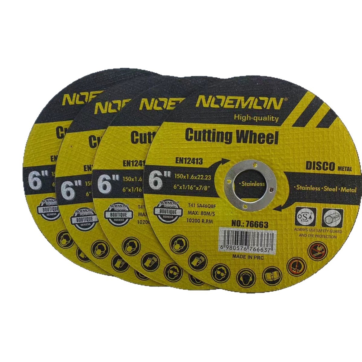Nomon 6-inch 150mm Nomon yellow cutting disc 1.2*22.2 high-efficiency cutting cross-border wholesale grinding wheel polishing disc Item Picture