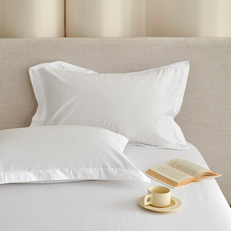 Hotel supplies, linen four-piece sets, pure cotton brocade, hotel bedding, homestay white quilt covers, bed sheets and pillowcases wholesale details Picture