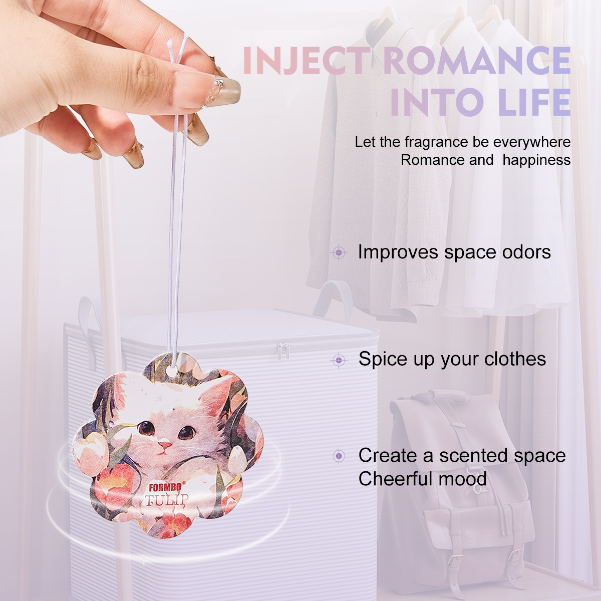 【跨境专供】FORMBO香薰卡片可爱卡通持久留香小巧香薰卡片批发产品图