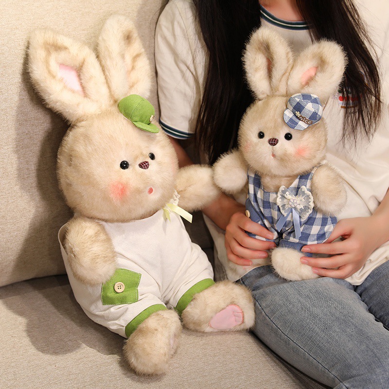 Lindo bluseeker retro conejo oso vestido pareja conejo muñeca de peluche acompañante de niños cumpleaños regalar Application Scenario