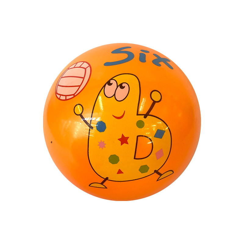 The new digital pattern PVC cartoon labeled ball children's inflatable ball toys come in a variety of styles and are available from street stalls details Picture