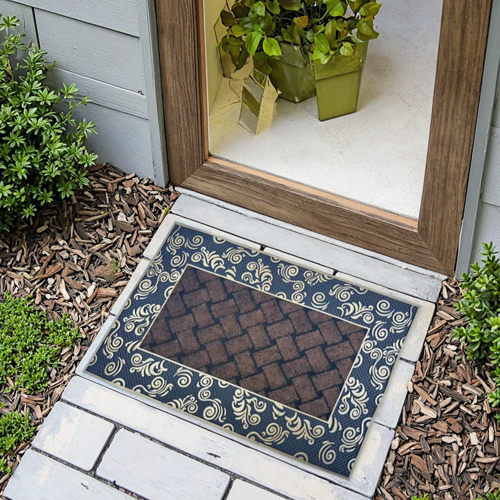 Black rubber and plastic anti-slip MATS, aluminum film injection molded MATS, popular European-style welcome MATS, machine-pressed MATS, door mud scraping MATS Specification image