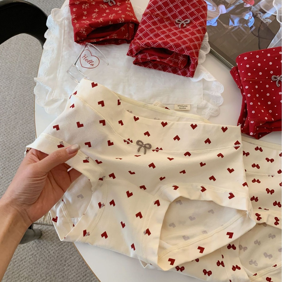 Romantic little Floral print ~10A Antibacterial extended New Year's Boxer Shorts 2026 Year of the Horse Zodiac Year Boxer Shorts