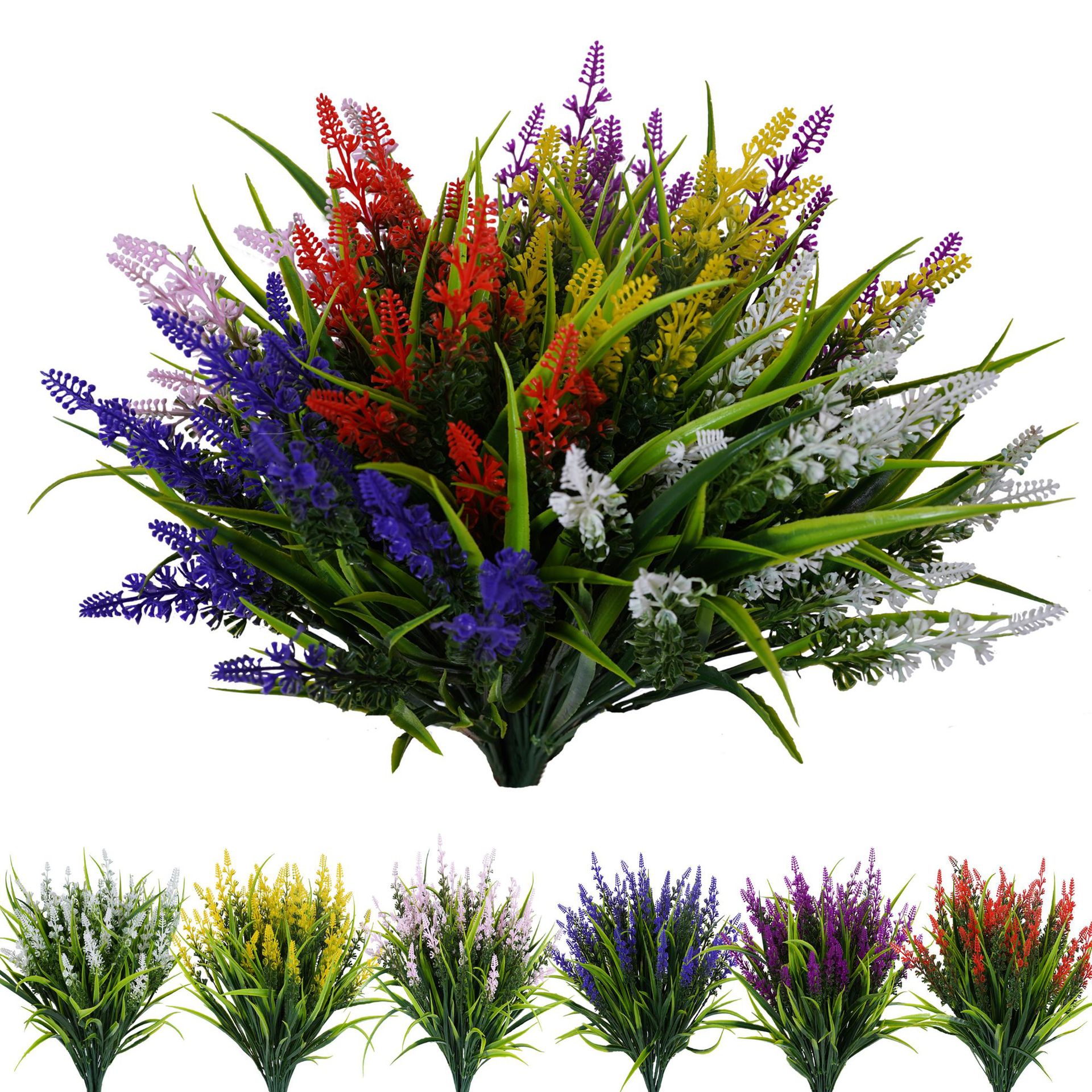 仿真绿植薰衣草把束家居装饰插花摆件摄影道具婚礼用花假花批发详情图5