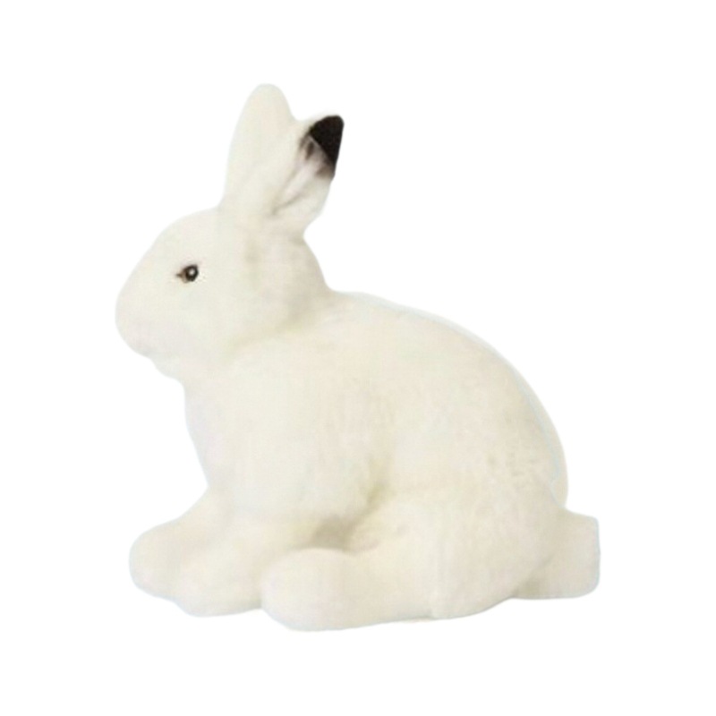 Simulated little rabbit plush toy animal model, cute rabbit doll, soothing cloth doll, sleeping pillow Item Picture