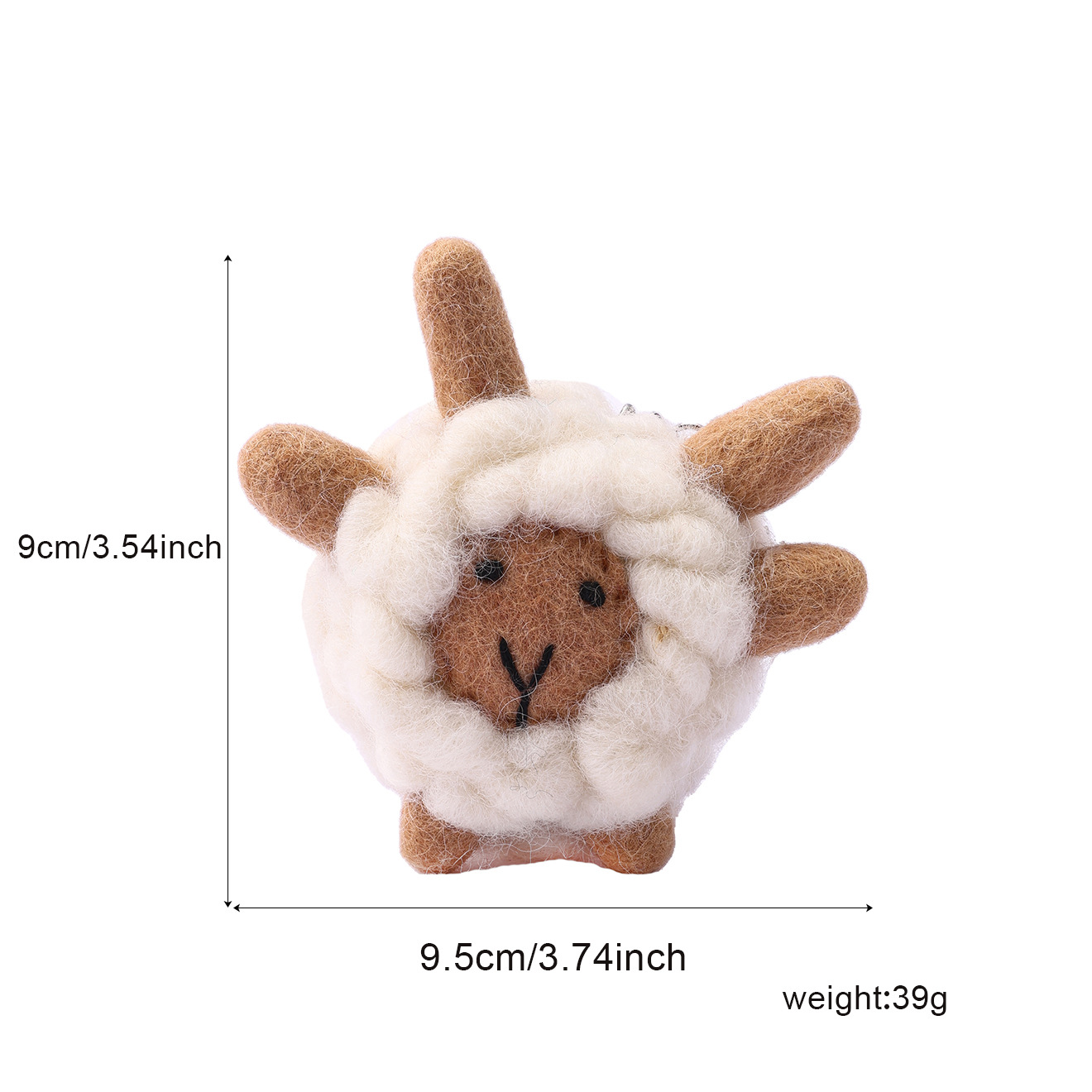 Wholesale of handcrafted wool felt pendants with high appearance standards, three-dimensional doll pendants, niche bag pendants, and cute cartoon pendants Item Picture