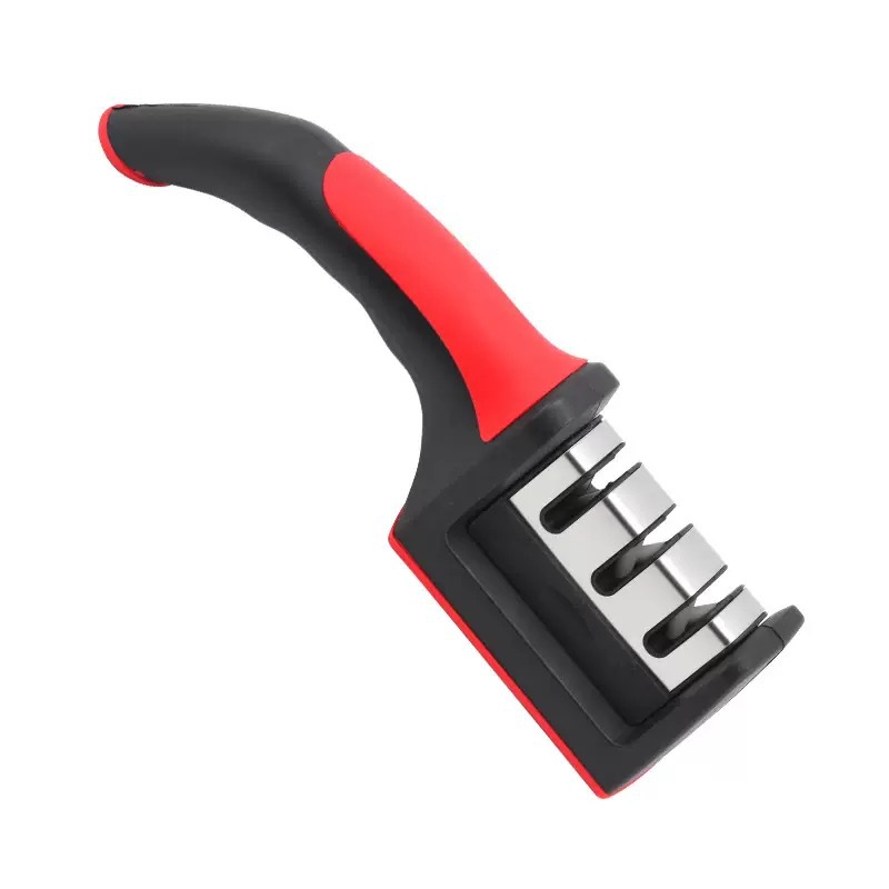 Multi-functional kitchen handheld quick knife sharpener, household four-stage knife sharpener, three-stage quick wholesale knife sharpener and sharpener Item Picture