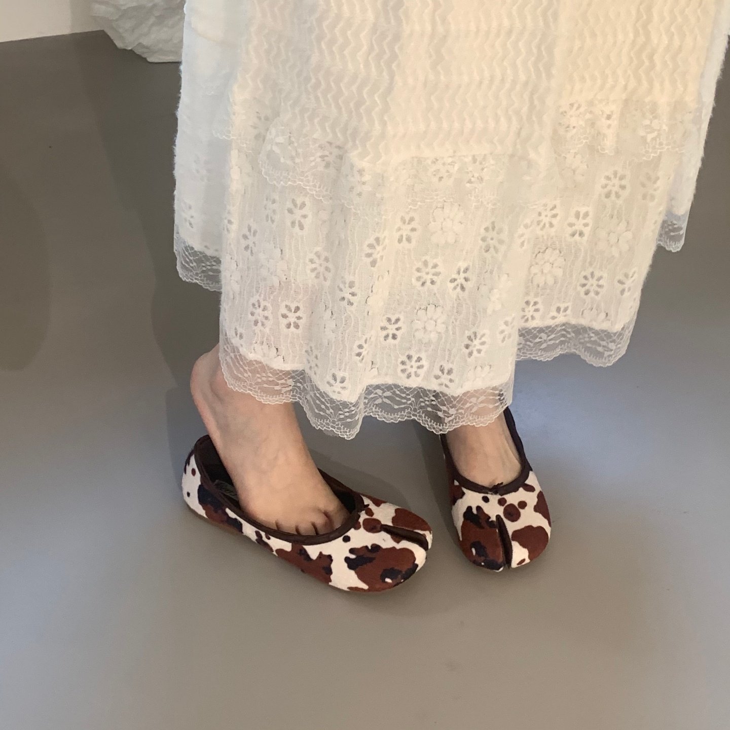 Flat bean, pig's foot, single shoes for women, spring and autumn 2026, horseshoe, toe, thumb, pig's foot, boat shoes, red ladle shoes Item Picture