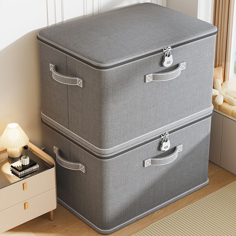 带密码锁收纳箱家用箱子收纳盒零食玩具衣服收纳整理箱上锁储物箱白底实物图