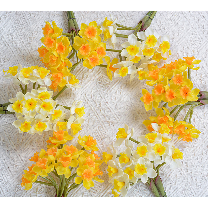 仿真花DIY发饰配件/假花/5朵塑膠花/仿真花/假花批发细节图