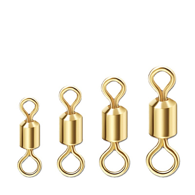 尚品钓具大小头八字环钓鱼子线连接器高速镀金强度子母转环小配件