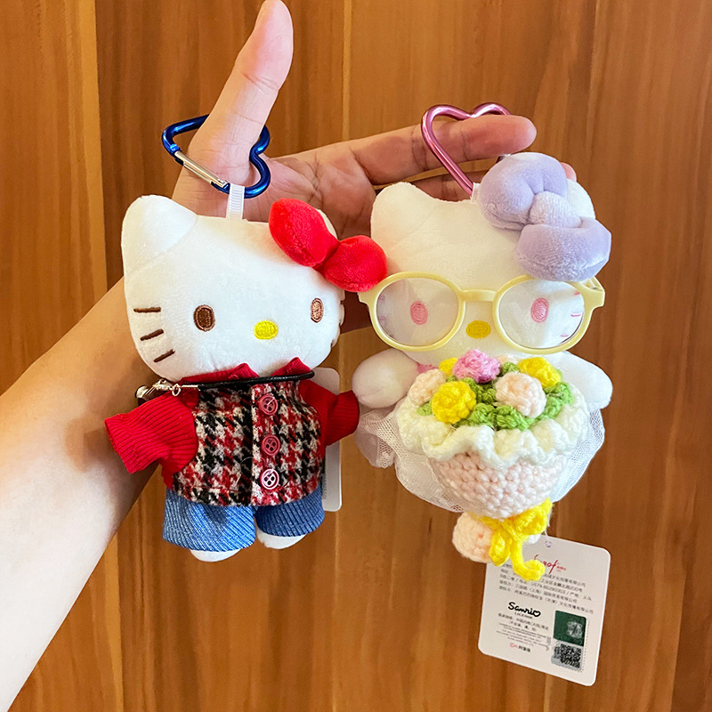 Cute hellokitty trinkets, baby clothes, glasses, cartoon kitty bags, trinkets, plush toys