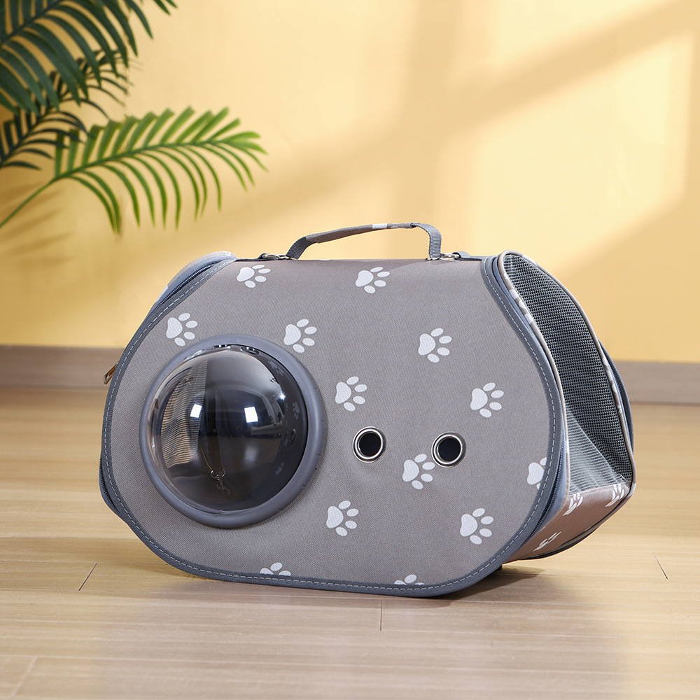 Rongka Pet Cross-border foldable breathable Cat Bag, portable crossbody and hand-held pet bag, Space Visible cat bag details Picture