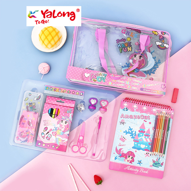 The painting set with a handbag, the Surprise Cat returns to school, stationery set, office and school Item Picture