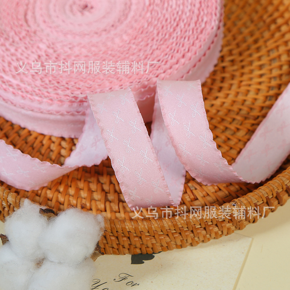 Korean tie 2.5cm wave edge lazo cinta diy regalo ramo de flores envoltura de regalo cinta de satén material de la cinta de ropa Application Scenario