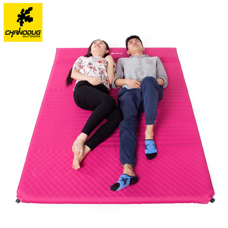 夏诺多吉双人加厚加宽便携舒适自动充气垫户外露营含棉高回弹气垫