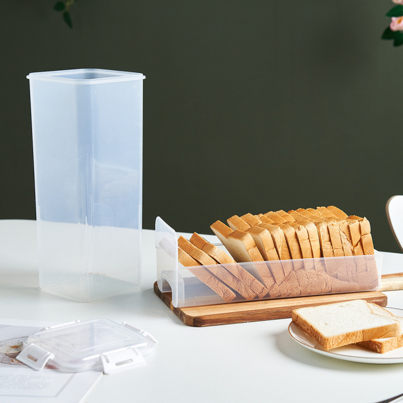 Amazon bread and toast storage box, fresh-keeping box, bread and toast storage box, bread storage distribution box, sealed jar details Picture