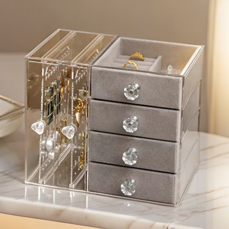 Home desktop stud earrings, jewelry, necklace storage rack, multi-layer jewelry box, jewelry hanging rack, earring jewelry storage box Application Scenario