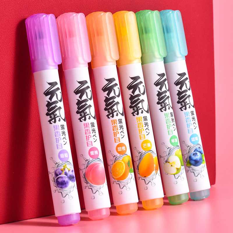 Wholesale Weiya Hui Highlighters, large-capacity fruit-scented highlighters 061, eye-protecting soft-color highlighters details Picture