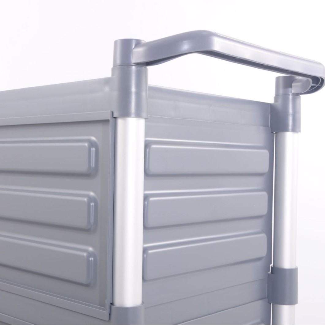 Three-layer plastic food collection cart, hotel food delivery cart, restaurant commercial trolley, restaurant mobile serving cart, beverage cart details Picture