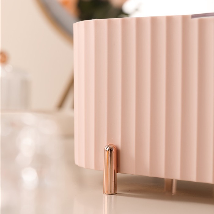 Cotton swab storage box with lid, dust-proof and fog-proof desktop, lipstick powder puff, cotton pad box, makeup and beauty egg, cross-border bestseller Specification image