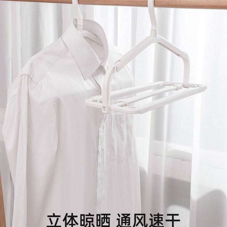 梵特 伸缩折叠衣架家用可伸缩晾毛巾衣架浴巾防风挂衣架晒衣架细节图