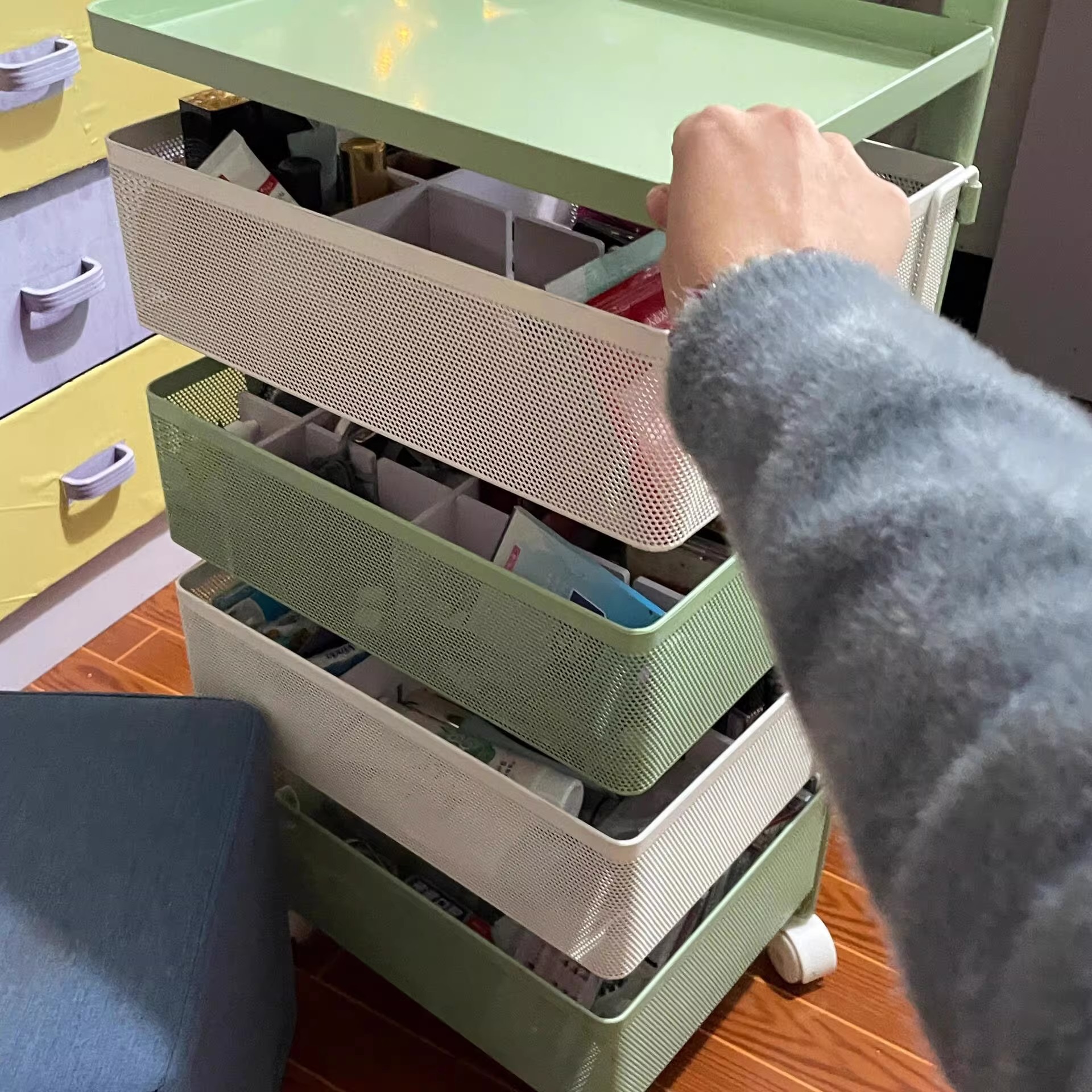 木质鞋柜/收纳架/鞋柜动物/收纳盒置物架/可移动置物架细节图