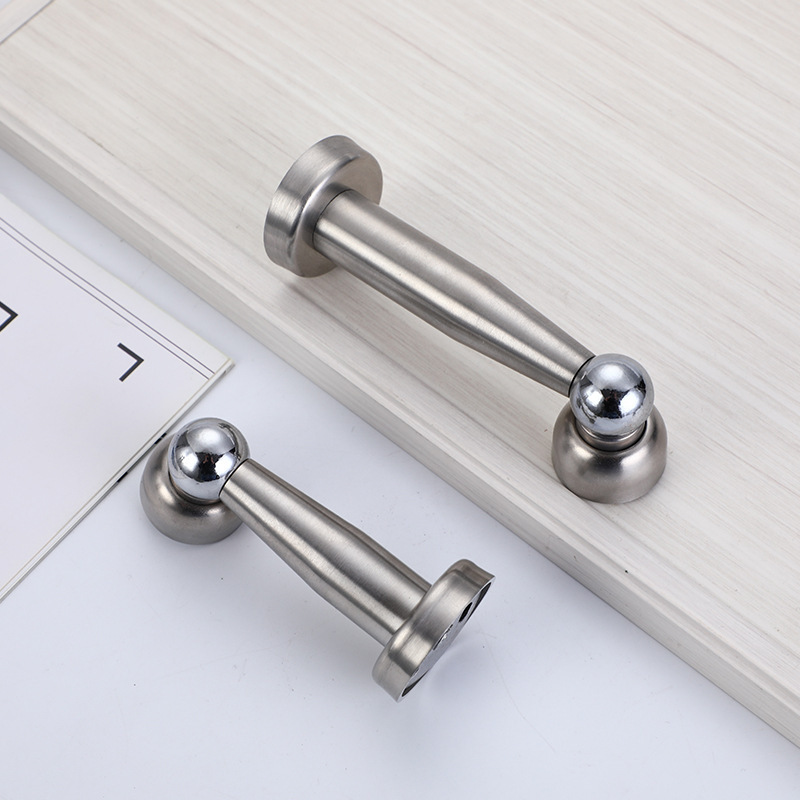 Extended stainless steel door suction force strong magnetic no-drilling anti-collision device, thickened windproof door suction cup for home bedrooms Application Scenario