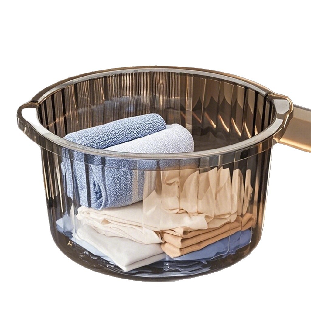 Integrated household large-sized plastic laundry basin with foot wash bucket, baby student dormitory washbasin, deepened Item Picture