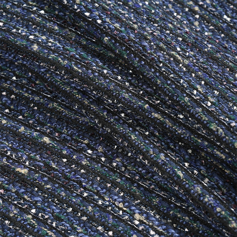 Mokashi textile's striped fabric for coats, skirts, shoes, hats, bags and other autumn and winter fashion small incense box fabrics Application Scenario