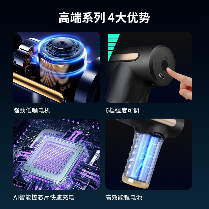 筋膜枪/筋膜枪弯头/弯头筋膜枪/筋膜枪多头/筋膜枪mini细节图