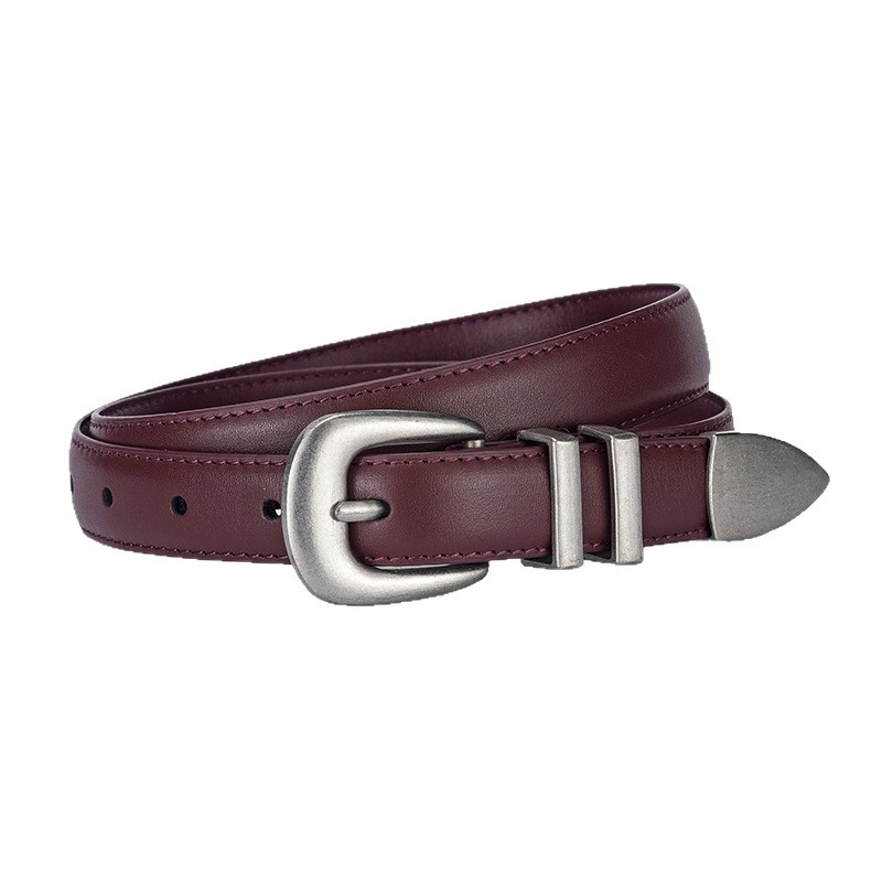 Leather women's fashionable belt, Korean-style versatile jeans for ladies, top layer cowhide needle buckle belt in stock wholesale Item Picture