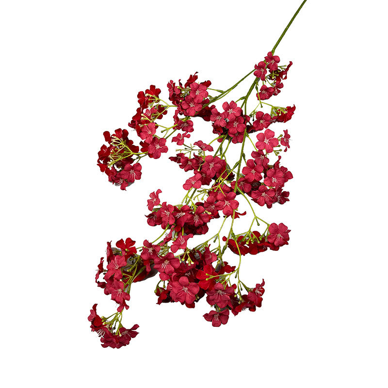 仿真花DIY发饰配件/假花/5朵塑膠花/仿真花/假花批发白底实物图