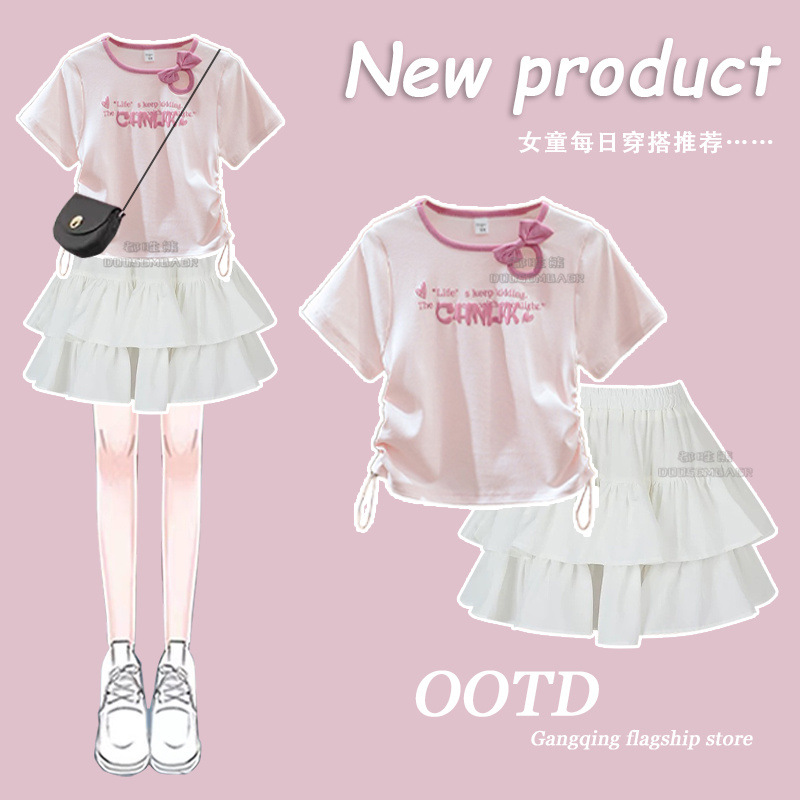 童装女童短袖韩版/短袖/衣服儿童短袖韩版/短袖清仓/短袖儿童产品图