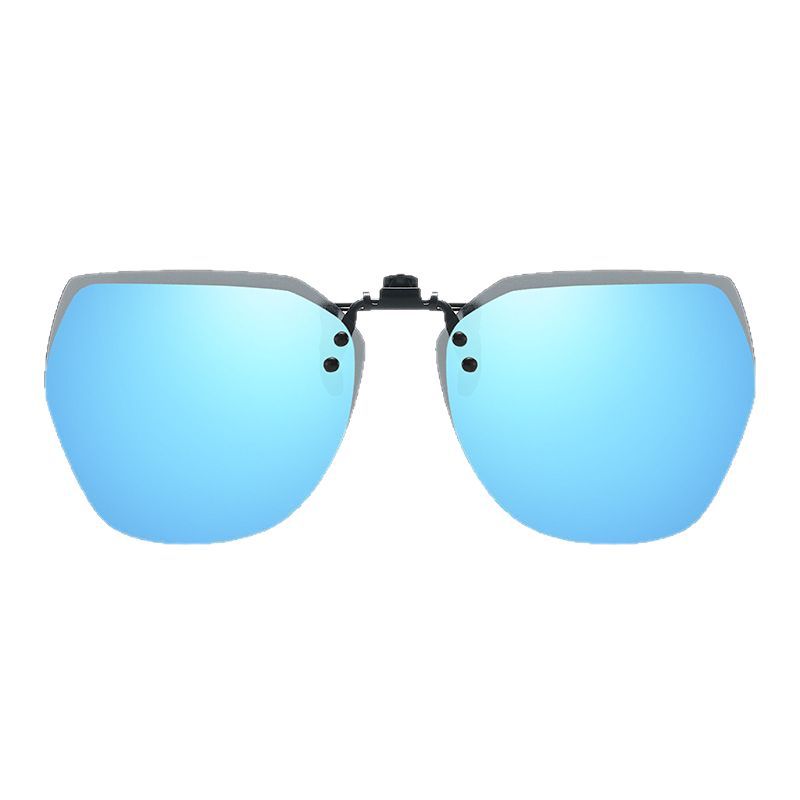 多边形偏光太阳镜夹片男女可上翻超轻驾驶变色夜视近视墨镜夹片女