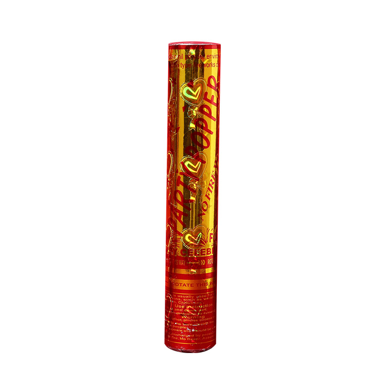 Wedding firecrackers, housewarming joy, hand-held firework tubes, opening ceremony ribbons, atmosphere spray tubes, wedding supplies Application Scenario