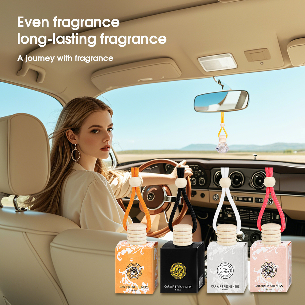 Cross-border exclusive FORMBO Mini car Perfume, Aroma Diffuser, car hanging accessory, alcohol-free refreshing car aroma diffuser details Picture