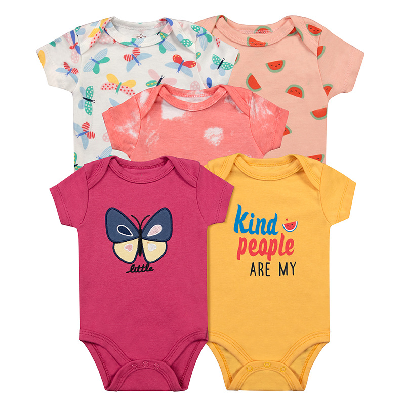 In 2025, we offer cross-border wholesale of baby clothes for 0-1 years old in Europe and America, including spring and summer wrap-around clothes and one-piece hatchclothes for infants Item Picture