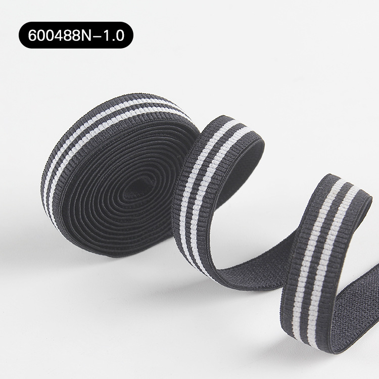 Nylon color-blocking underwear, bra shoulder head decoration, elastic band, 1cm accessory, cuff elastic band, colored webbing in stock Specification image