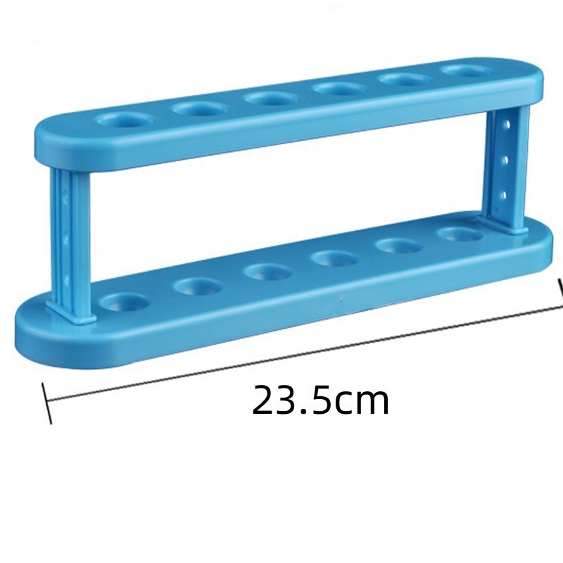 中小学科学实验教具配件多功能六孔试管架试管托盘化学实验室器材产品图