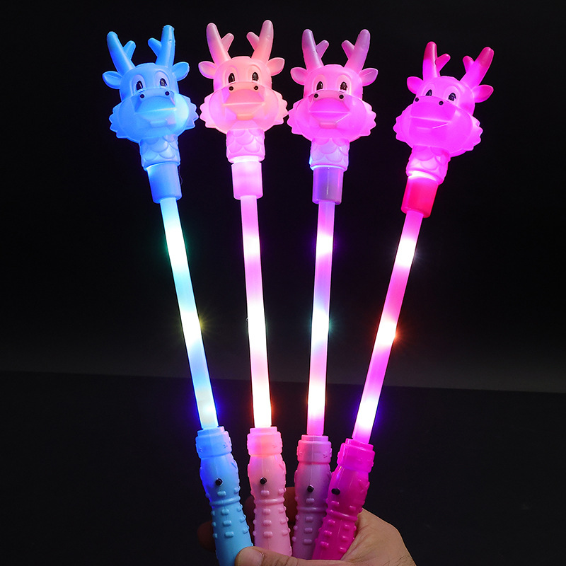 The 2024 Dragon Year Light Stick Cross-border Cartoon Leader Magic Flash Stick Children's New Year's Eve and New Year's Eve Kindergarten gift details Picture