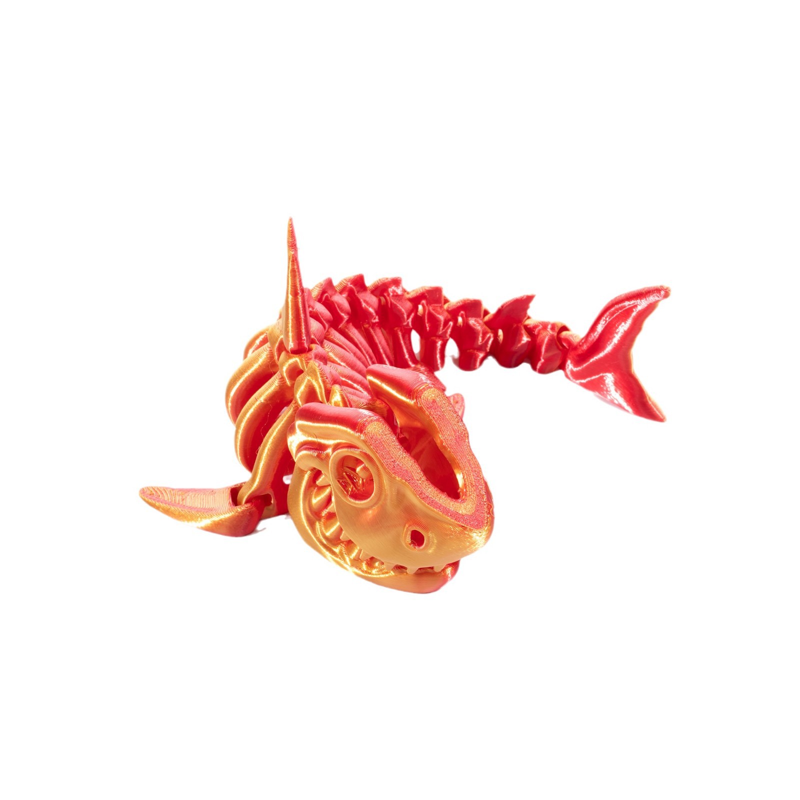 3D printed cross-border shark bone figurines, flexible and free skeleton, trendy toys, creative gifts, and creative figurines for street vending Item Picture