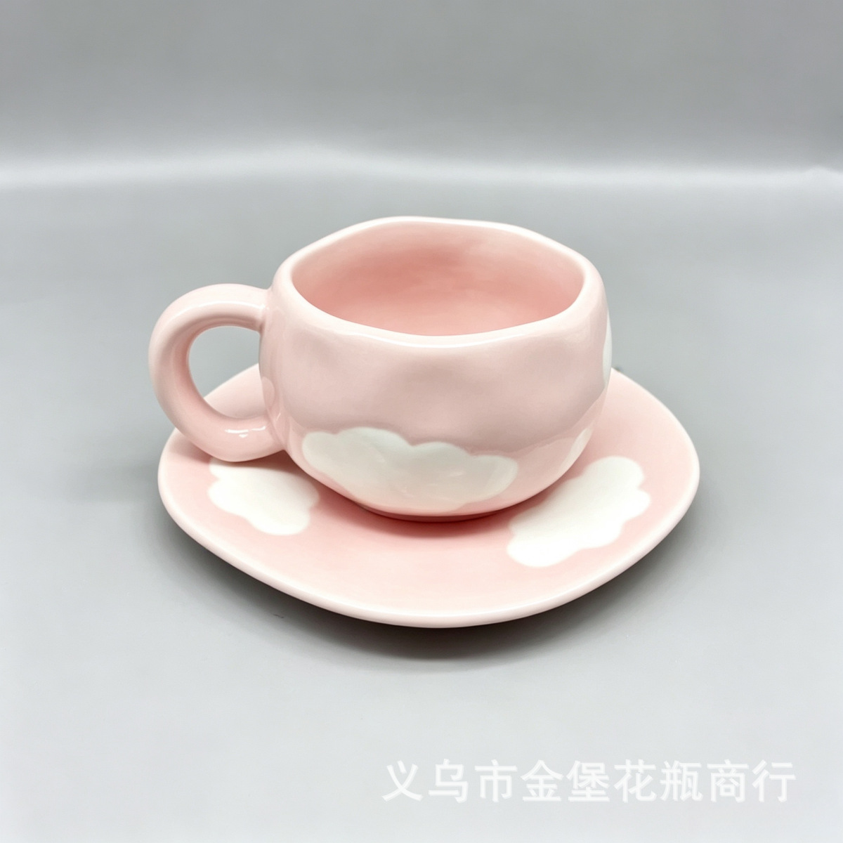 Light luxury gold-edge floral ceramic coffee cup, high appearance level water cup for girls, gift and souvenir, ceramic cup manufacturer Specification image