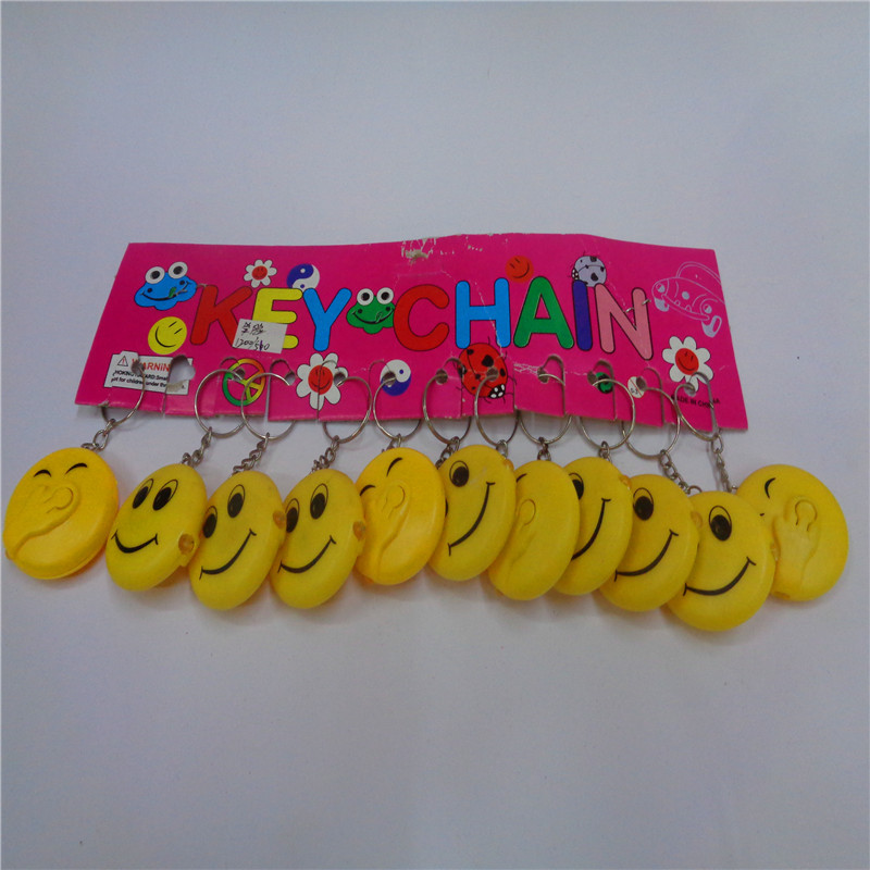 Yiwu children's toys, new mini luminous gifts, LED keychains, night lights, hanging cards, smiling faces, factory wholesale