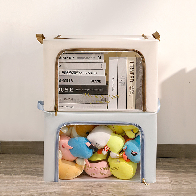 华达呢收纳整理箱 新款PP底板高品质衣服玩具收纳箱百纳箱批发