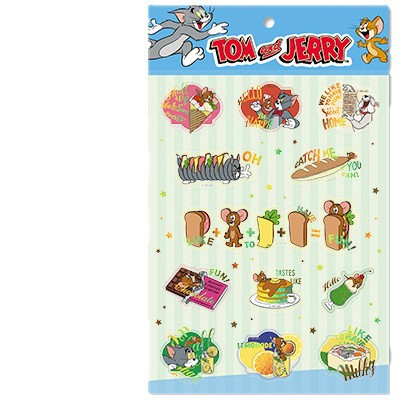 正版猫和老鼠卡通涂鸦PET贴纸跨境装饰笔记本手机壳水杯贴画批发白底实物图