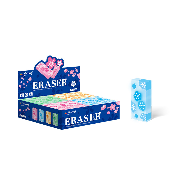 Yalong Cross-border's new best-selling and cute pencil eraser, square and patterned office and student stationery eraser